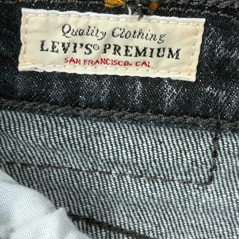 Levis 501‎ Skinny Jeans Mens 29x30 Faded Black Denim 29502-0248